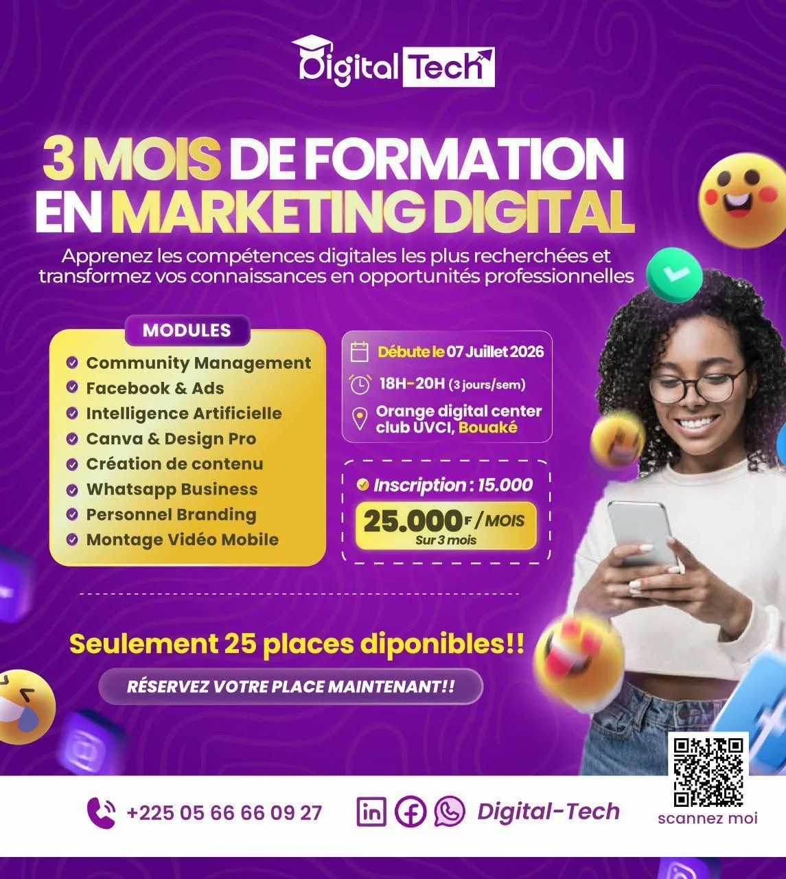 3 mois de formation en marketing digital